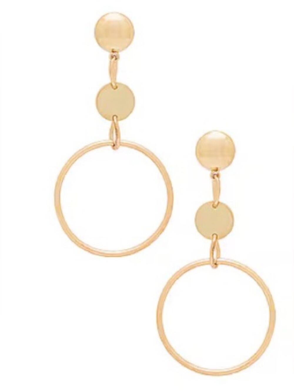 Ettitika gold dangle hoop Earrings - Women Jewelry